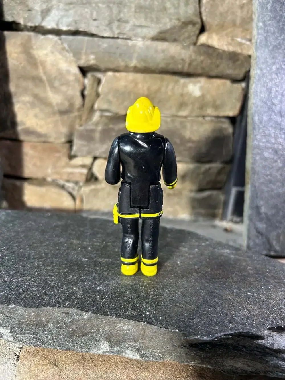 Vintage Tonka Corp Firefighter Fireman Black Uniform Action Figure
